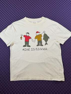 White Lifestyle Classics mine is bigger green fishing T-shirt men's